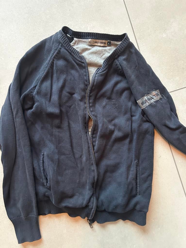 Harley Davidson heren trui met rits maat M, Ophalen of Verzenden, Gedragen, Overige maten, Zwart