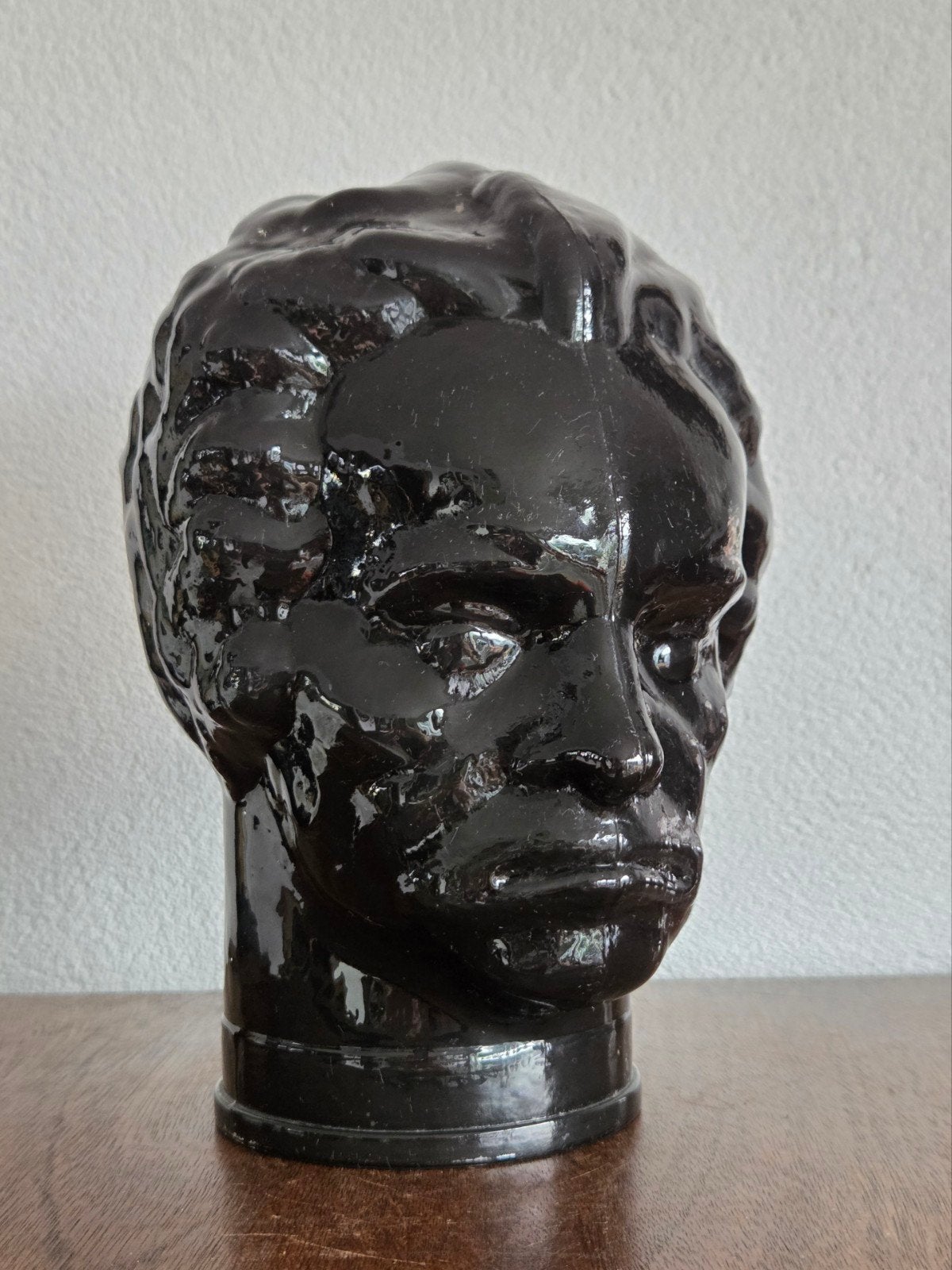 Vintage Ingrid Glas Beethoven Buste – Zwart Persglas, Ophalen of Verzenden, Zwart, Glas