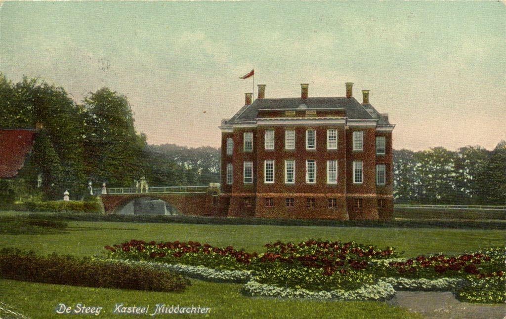 De Steeg. Kasteel Middachten. - 1907 gelopen, Ophalen of Verzenden, Voor 1920, Gelopen, Gelderland