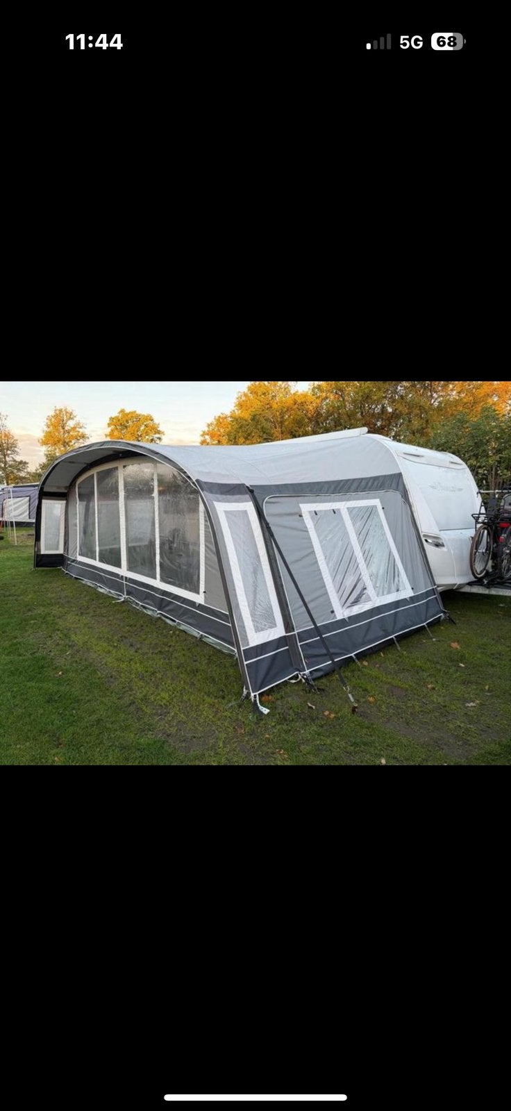 Dorema onyx 270 voortent aluminium stokken maat 16, Caravans en Kamperen, Voortenten en Luifels, Ophalen, Zo goed als nieuw, Polyester