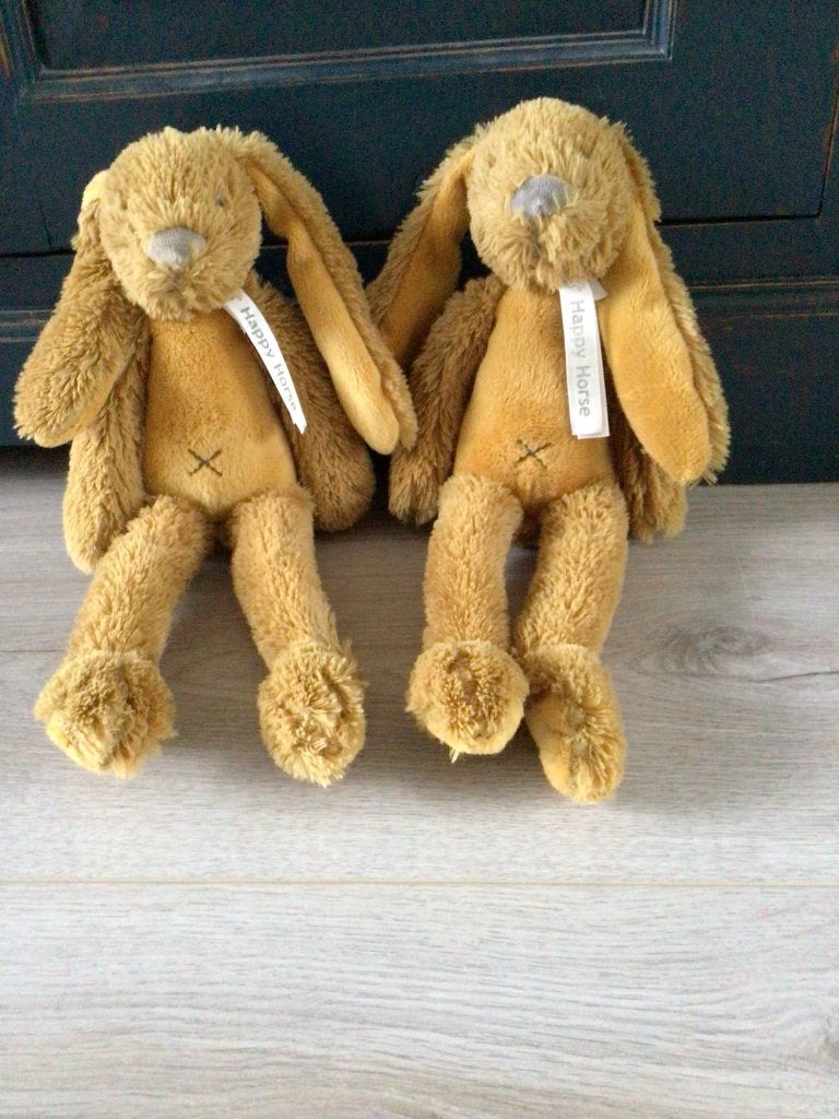 Happy Horse Knuffel 2 stuks mosterdgeel nieuw, Ophalen of Verzenden, Nieuw, Geel, Overige typen