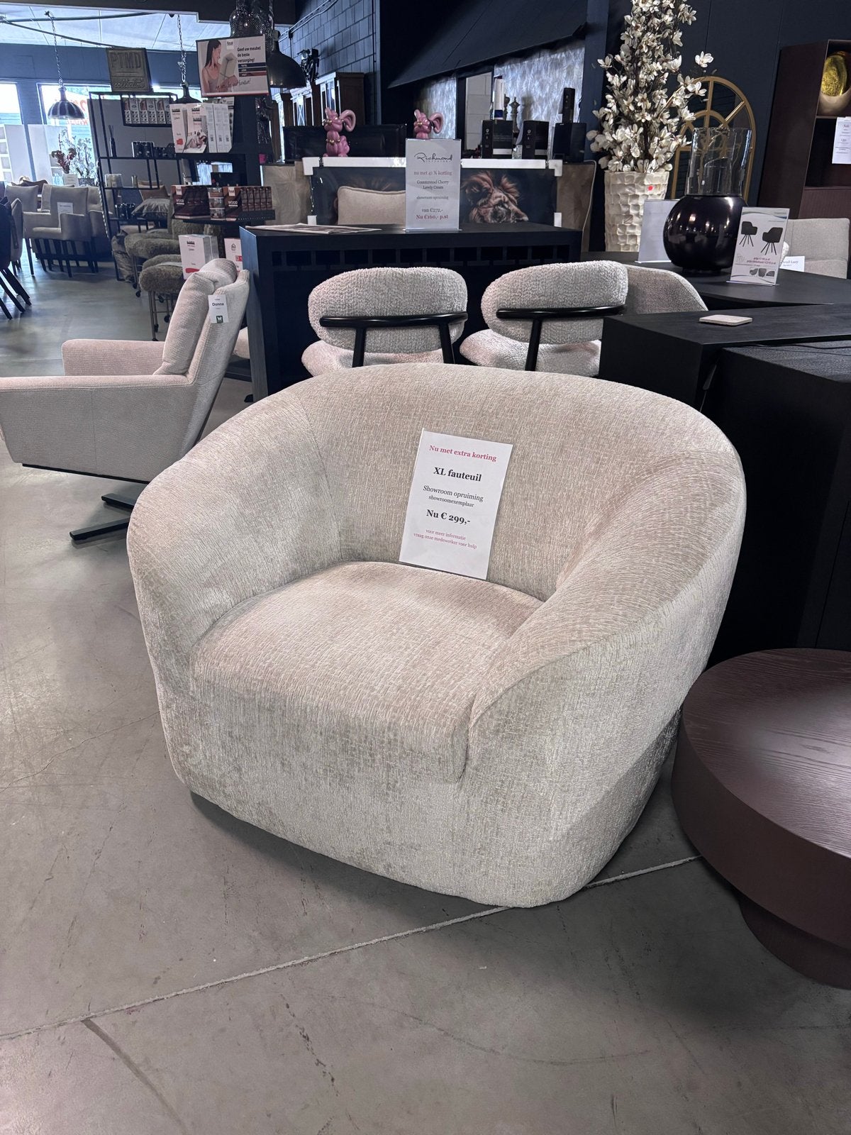 XL Fauteuil - Showroom Opruiming, Ophalen, Zo goed als nieuw, Stof, 75 tot 100 cm