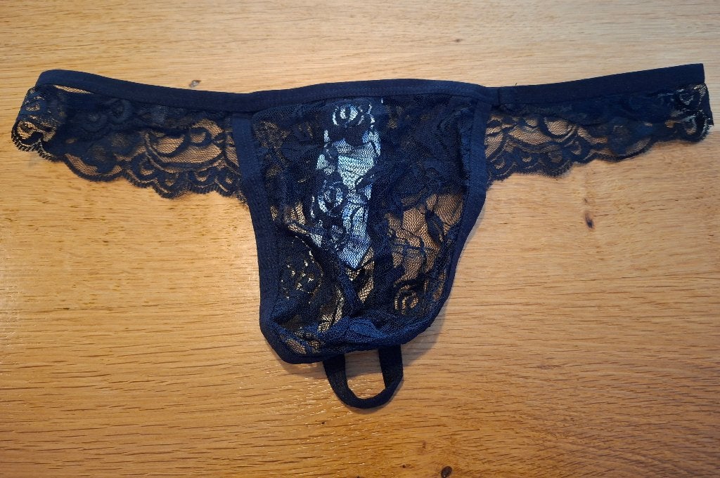 Heren string met kant - Zwart maat M, Kleding | Heren, Ophalen of Verzenden, Zwart, Onbekend, Overige typen