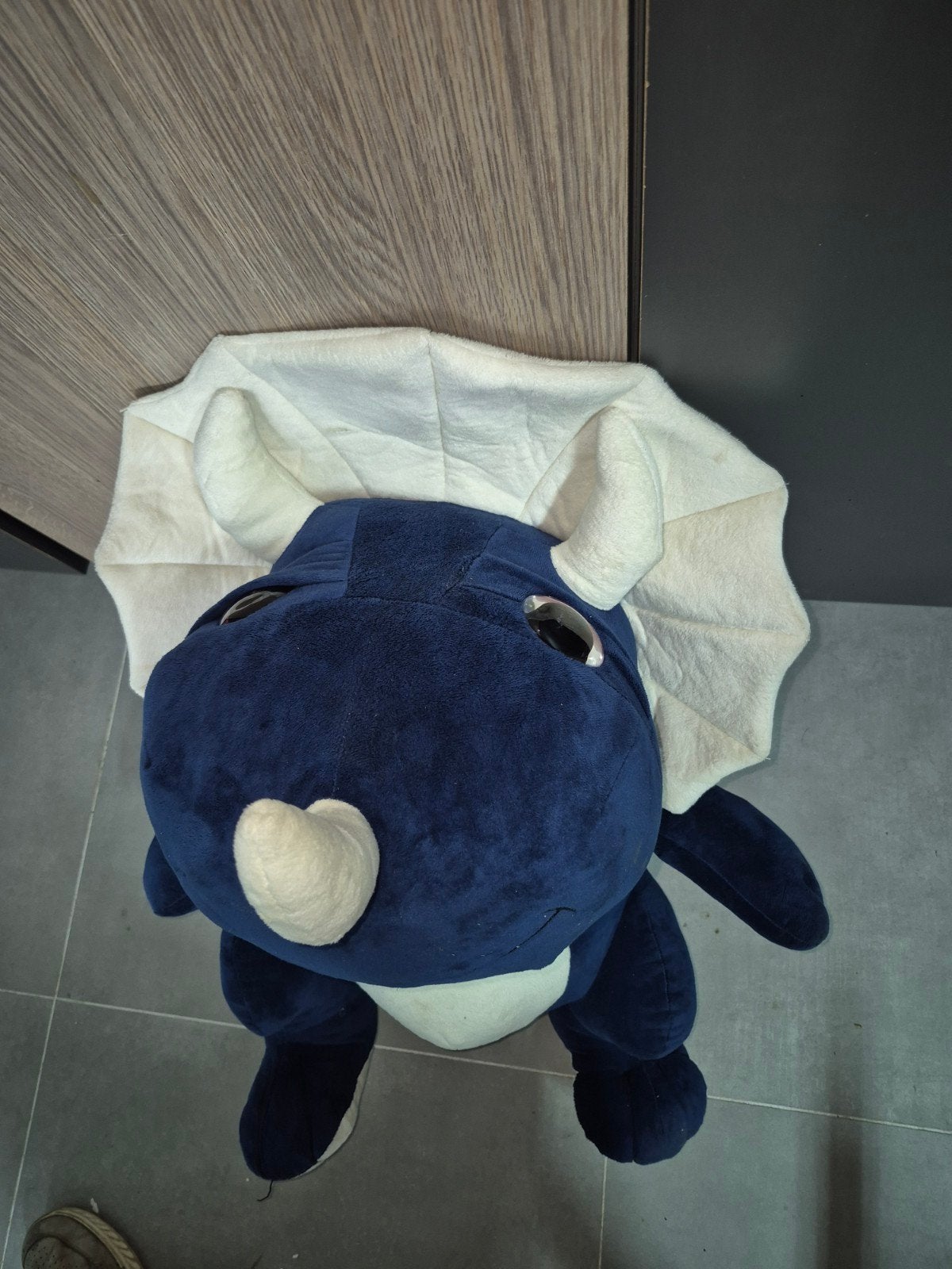 Grote knuffel dino - 67 cm hoog, Ophalen of Verzenden, Gebruikt, Blauw, Dinosaurus