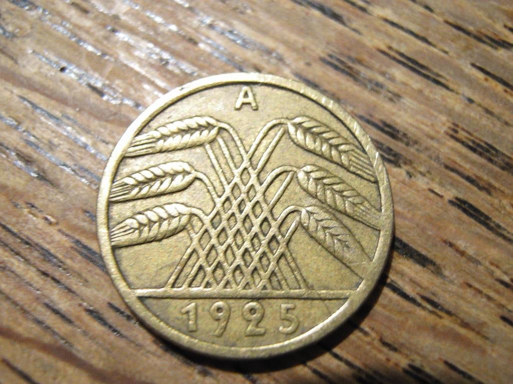 Weimar-Duitsland 5 Reichspfennig 1925, Berlijn #640, Ophalen of Verzenden, Duitsland, Losse munt