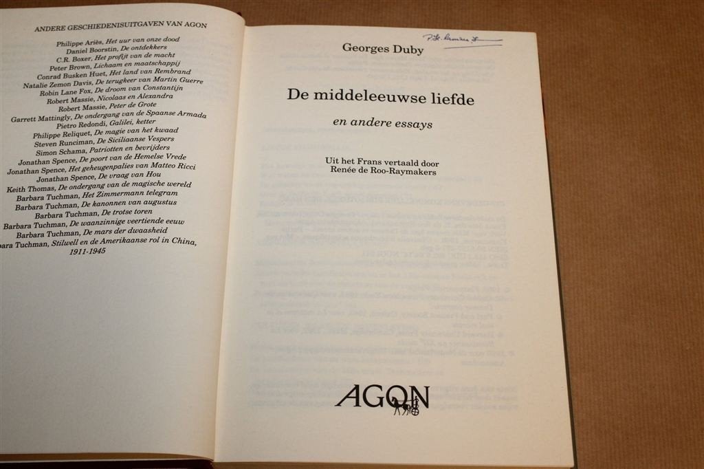 De Middeleeuwse Liefde — Georges Duby, Essays, Boeken, Ophalen of Verzenden, Gelezen