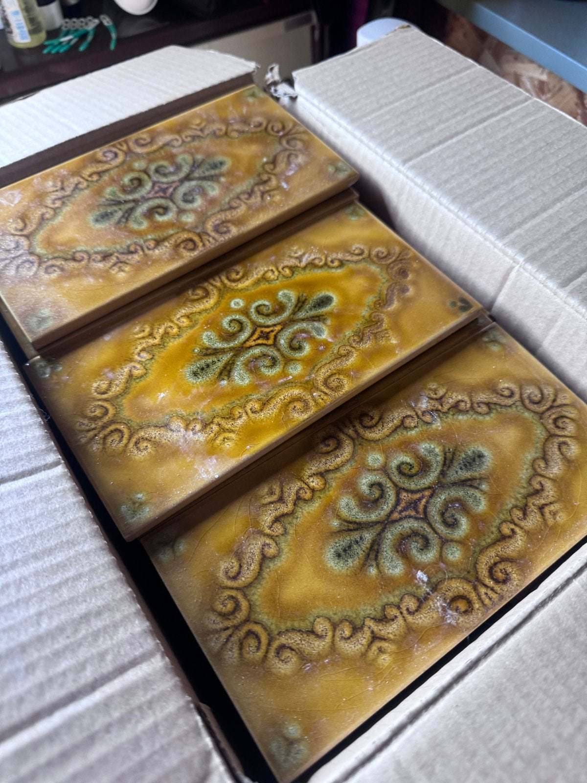 Vintage Mosa tegels - ca. 85 stuks, meer dan 40 jaar oud, Doe-het-zelf en Verbouw, Ophalen, Gebruikt, 20 tot 40 cm, Wandtegels