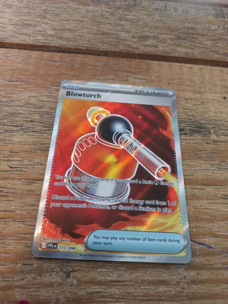 Blowtorch pokemon kaart, Ophalen of Verzenden, Zo goed als nieuw, Losse kaart, Foil