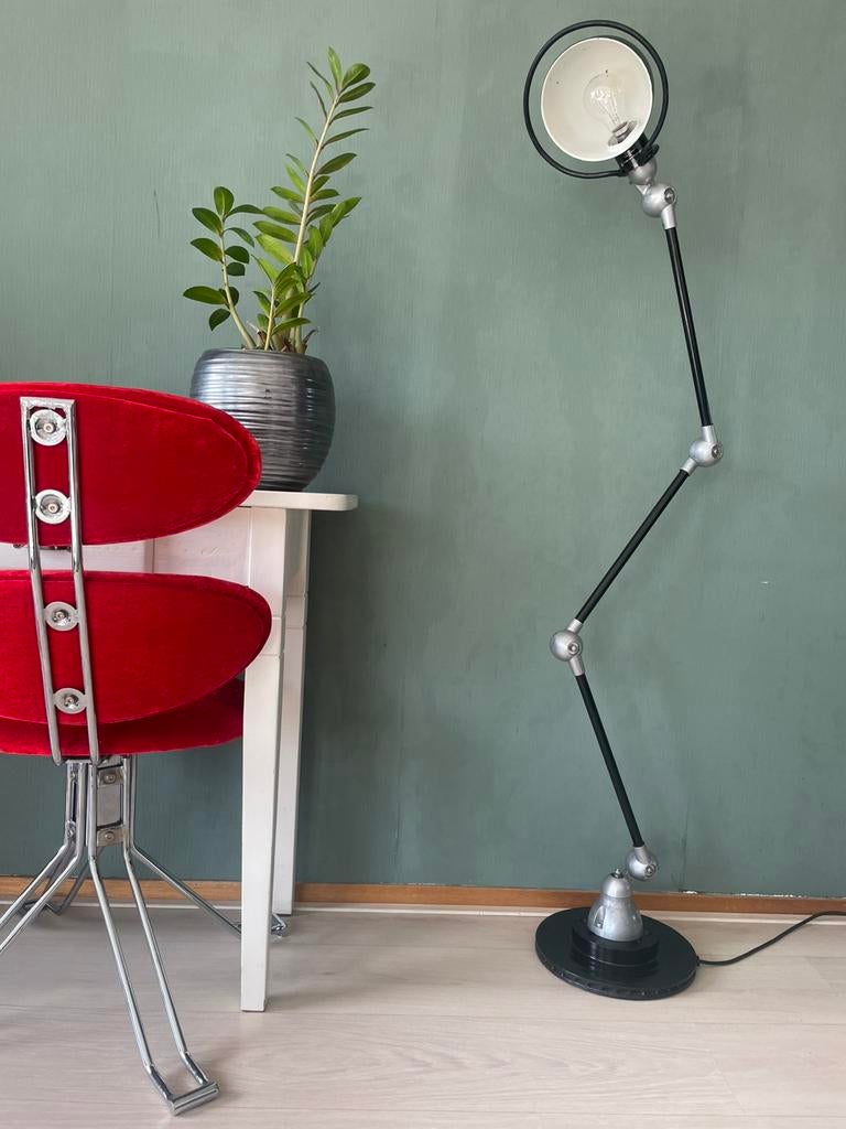 Gerestaureerde Jielde 3-armige industriële werklamp, Ophalen of Verzenden, Zo goed als nieuw, Metaal, Industriëel