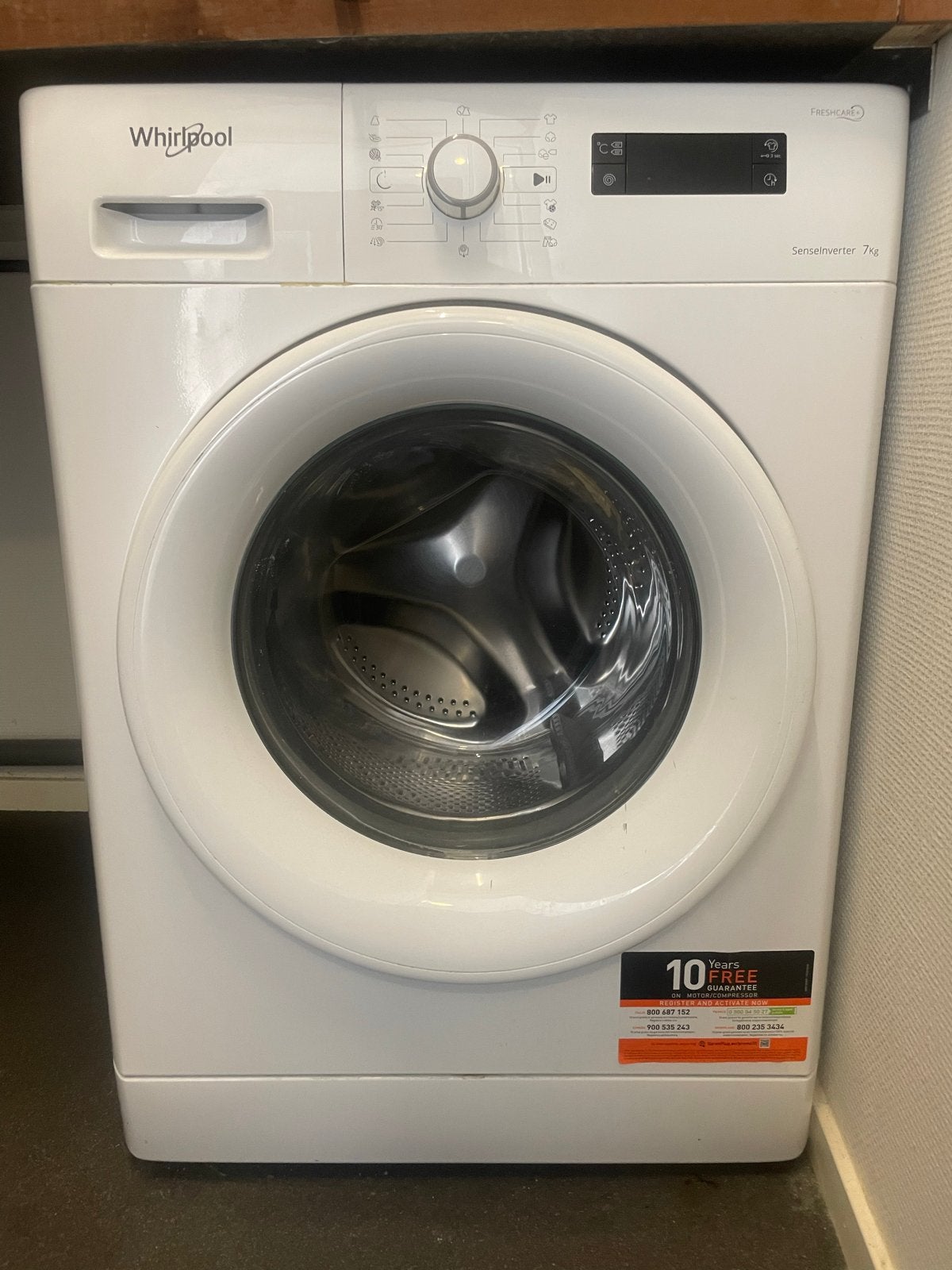 Whirlpool 7kg Wasmachine FWF71683WE EU, Ophalen, Zo goed als nieuw, 85 tot 90 cm, 1200 tot 1600 toeren