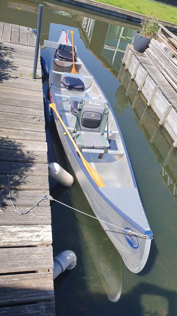 Canadese kano Linder 525, Watersport en Boten, Ophalen, Gebruikt, Canadese kano of Open kano, Met peddels