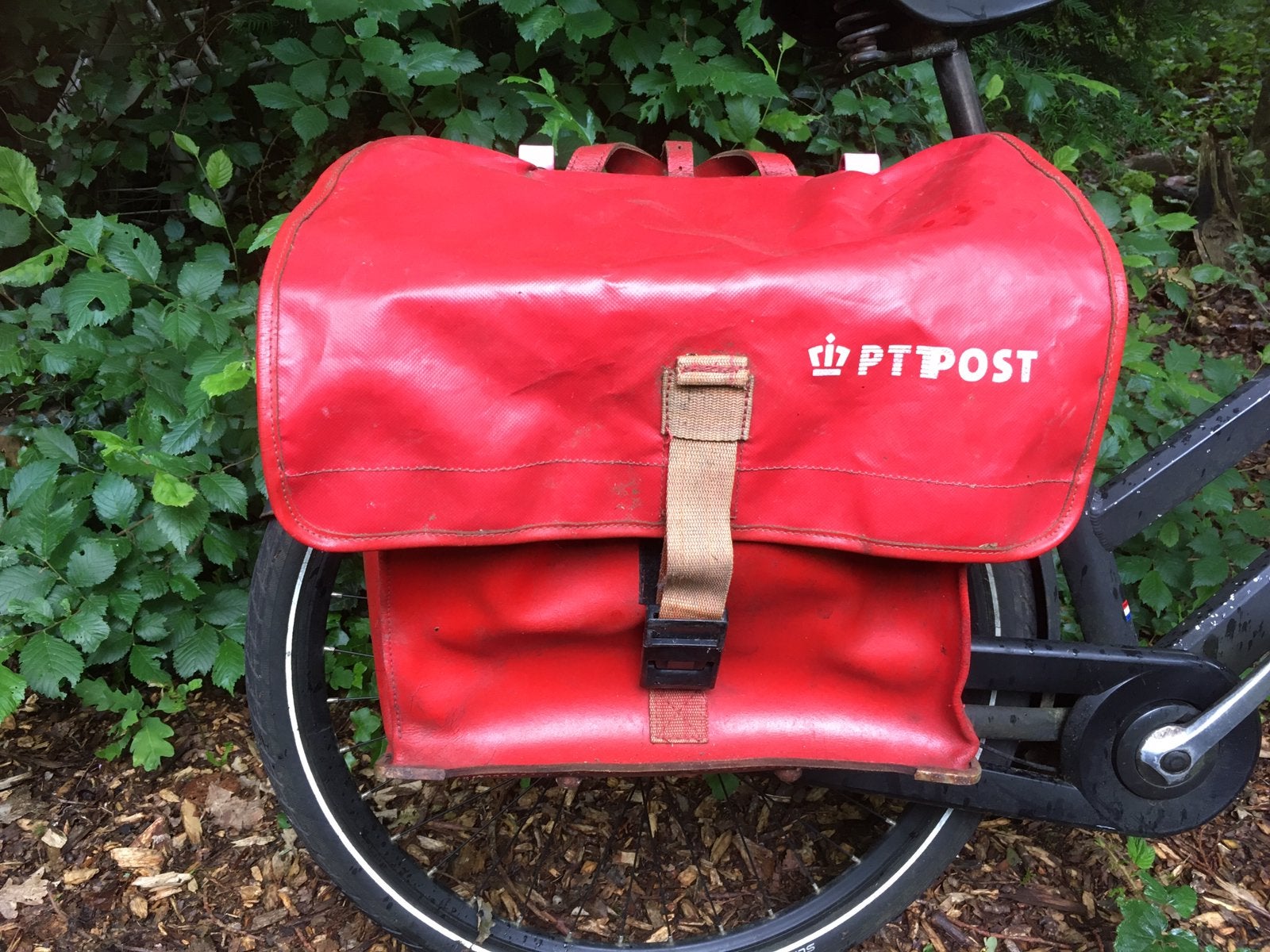 Vintage PTT post fietstas, Fietsen en Brommers, Fietsaccessoires | Fietstassen, Ophalen of Verzenden, Gebruikt
