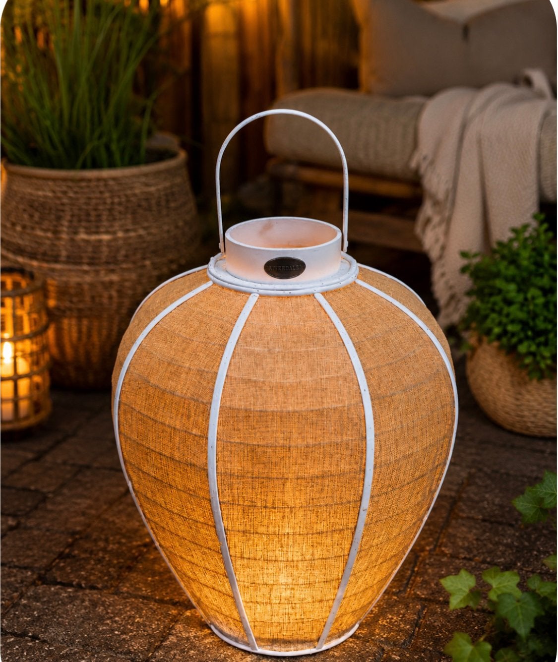 Riverdale lantaarn wit 58 cm hoog, Huis en Inrichting, Woonaccessoires | Kandelaars en Kaarsen, Ophalen, Riverdale, Lantaarn, Wit