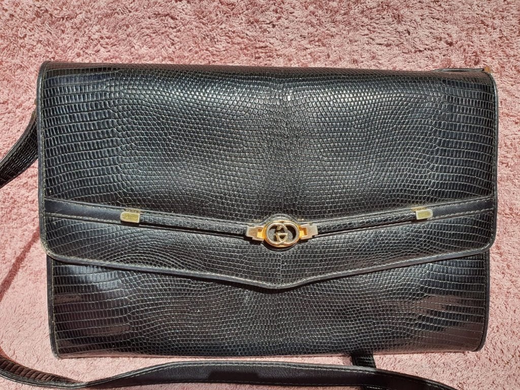 Vintage Gucci damestas 3, Ophalen of Verzenden, Zo goed als nieuw, Zwart, Handtas
