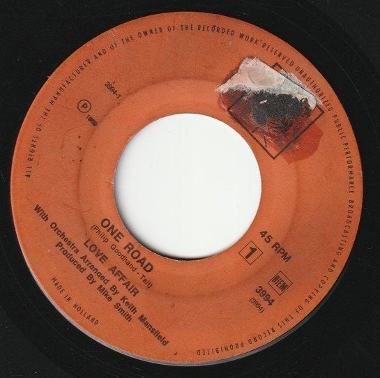The Love Affair - One Road - SIXTIES - 1969 -ook VERZENDEN, Ophalen, Gebruikt, Pop