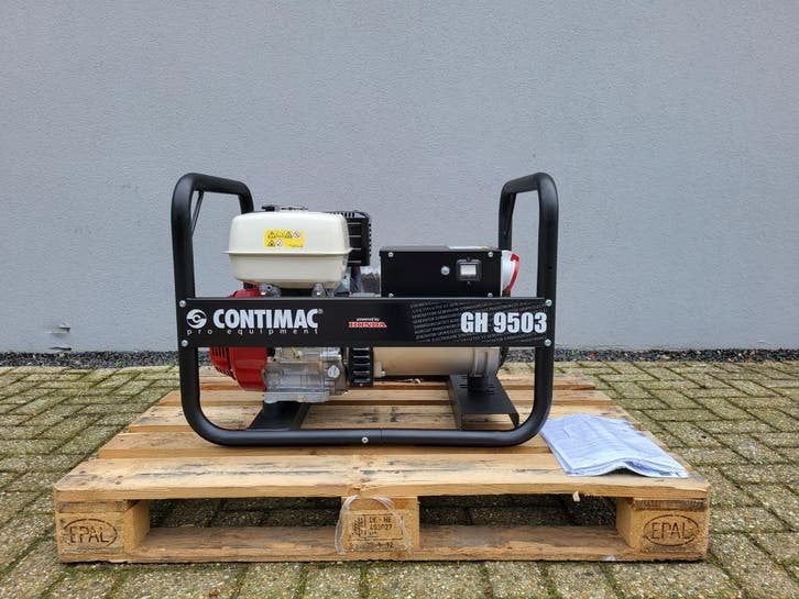 CONTIMAC GH 9503 Generator 230/400V met Honda GX390 motor, Doe-het-zelf en Verbouw, Aggregaten, Niet ingevuld, Benzine, Niet ingevuld