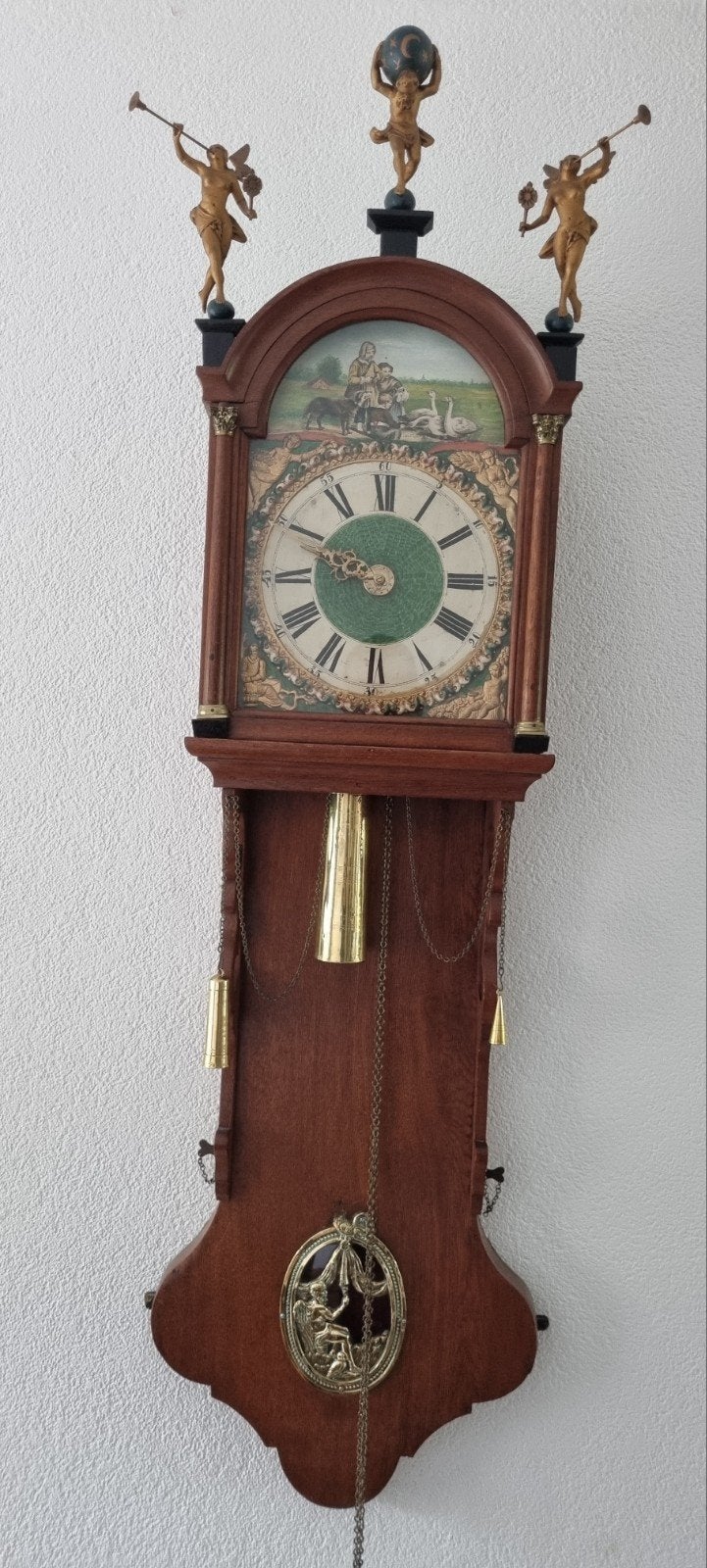 Antieke Friese Staartklok - Prachtig Uurwerk, Antiek en Kunst, Ophalen