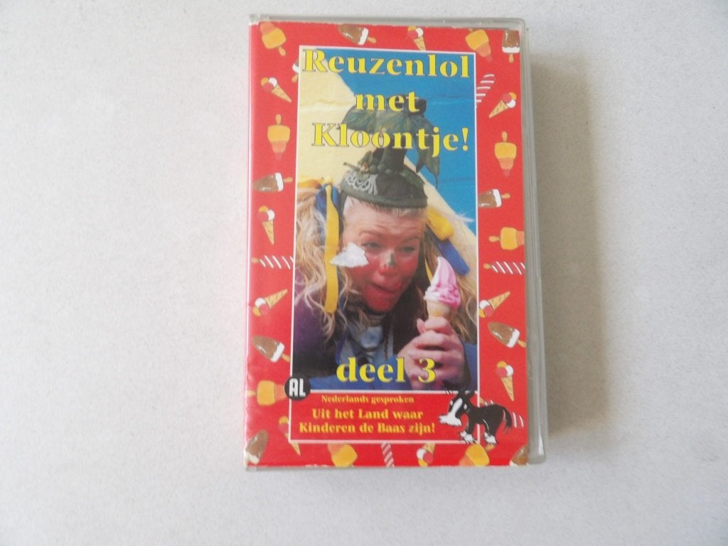 vhs videoband REUZENLOL MET KLOONTJE deel 3, Tekenfilm, Alle leeftijden, Ophalen of Verzenden, Zo goed als nieuw