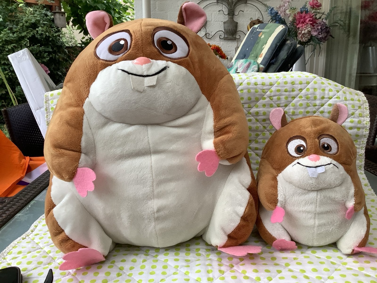 Grote & kleine zachte pluche knuffel Rhino de hamster Disney, Disney, Hamster, Ophalen of Verzenden, Zo goed als nieuw