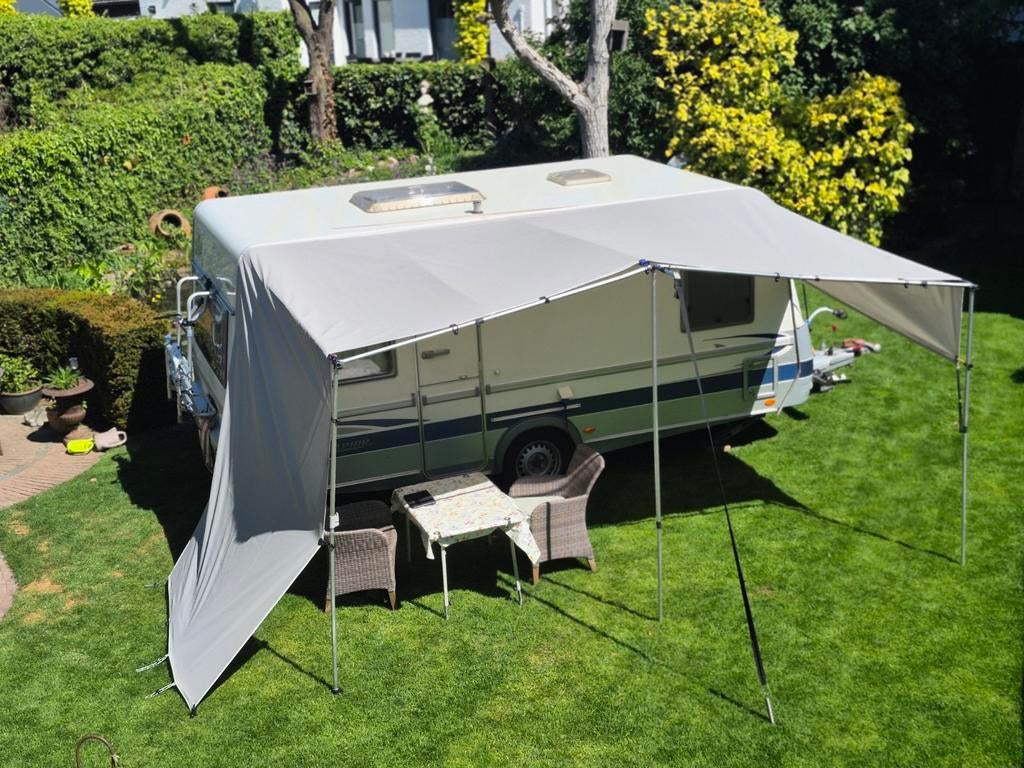 Luifel caravan met onderdelen - 12.3m totale lengte, Caravans en Kamperen, Ophalen, Gebruikt