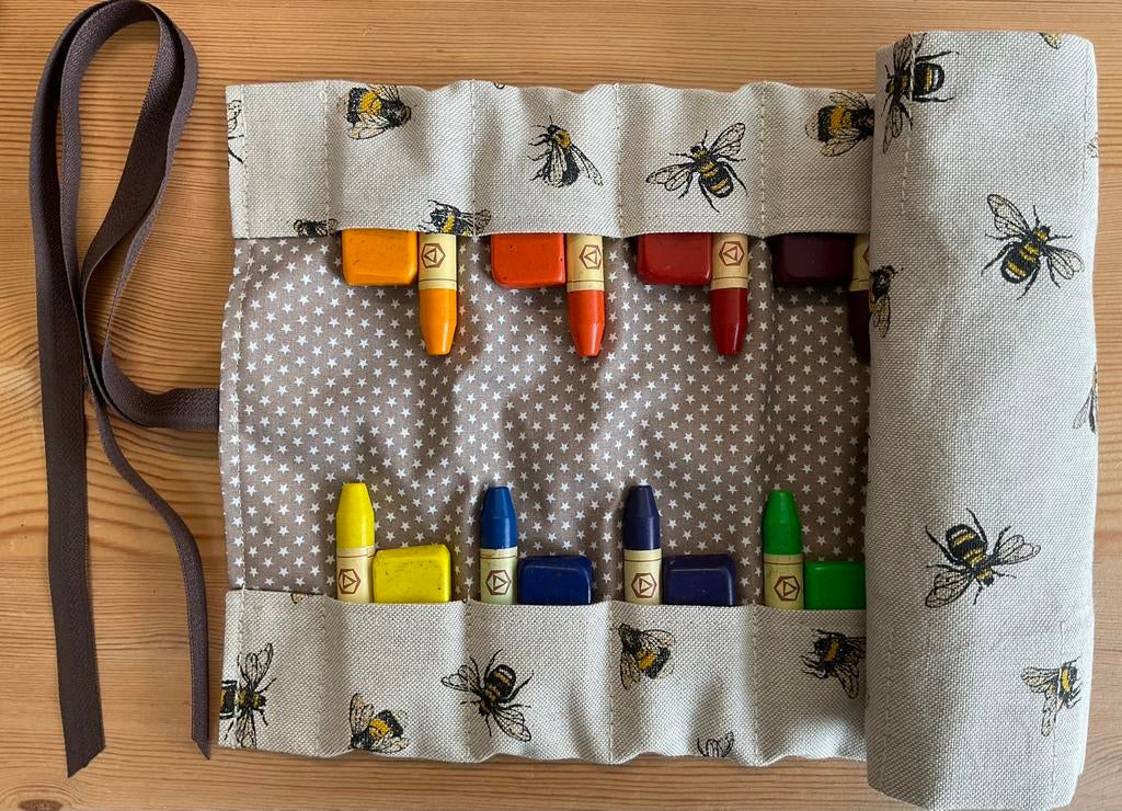 Krijtrol Krijtzak 16 vakjes voor bijenwas blokjes/staafjes, Leeuwarden, Handgemaakt, Overige typen, Nieuw