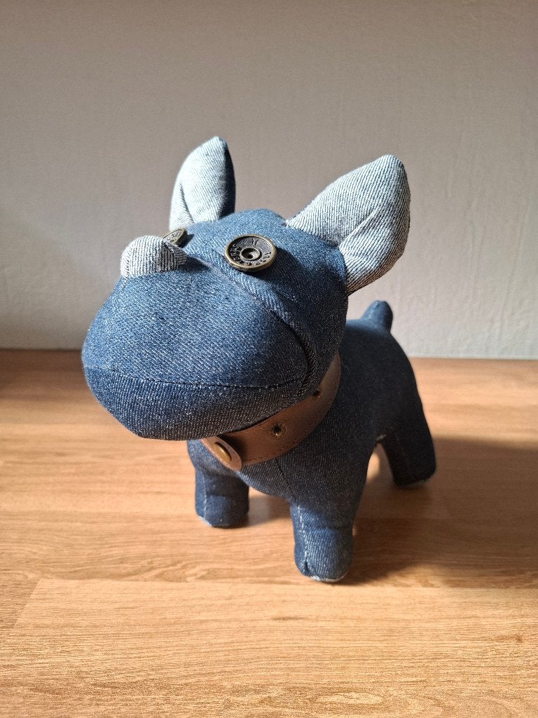 Vintage Jack & Jones Denim Franse Bulldog – Collectors Item!, Verzamelen, Merken en Reclamevoorwerpen, Ophalen of Verzenden, Zo goed als nieuw