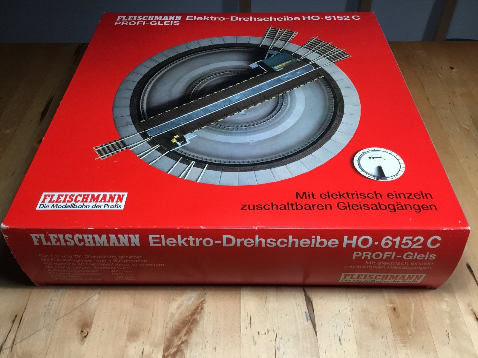 Fleischmann Profi Gleis 6152 C draaischijf incl toebehoren, Gebruikt, Gelijkstroom, Fleischmann, Rails