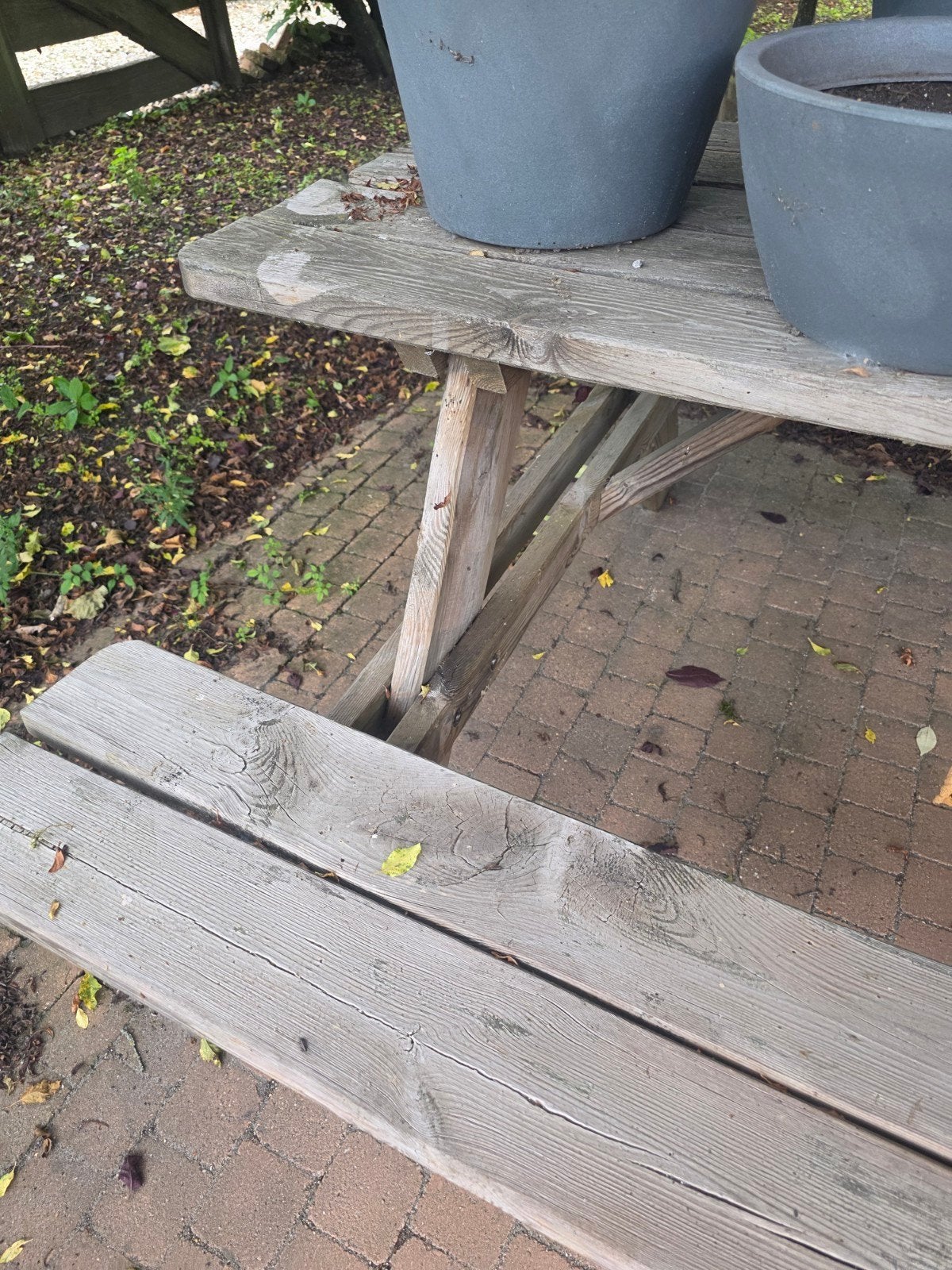 houten picknicktafel, Ophalen, Rechthoekig, Hout