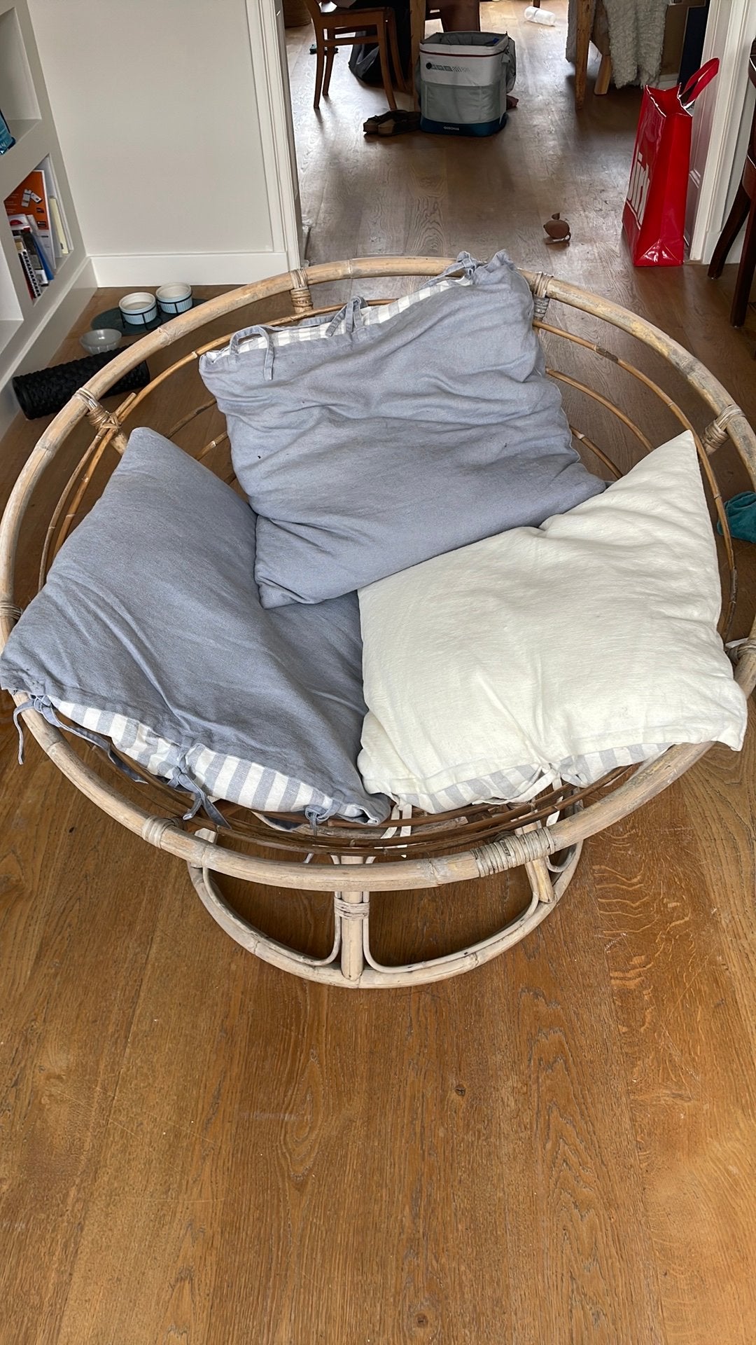 Papasan bamboe stoel, Ophalen, Overige materialen, Bruin, Bohemian