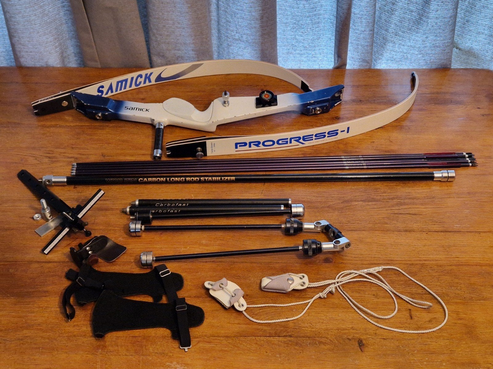 Samick Progress 1 boog met toebehoren, Sport en Fitness, Handboogschieten, Samick, Gebruikt, Ophalen of Verzenden, Samick