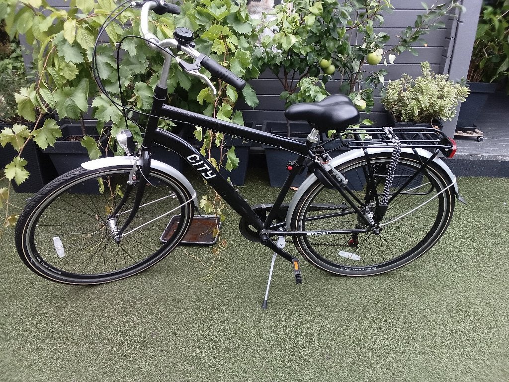 City bike Heren fiets 6 versnellingen, Gebruikt, Velgrem, Versnellingen, Ophalen