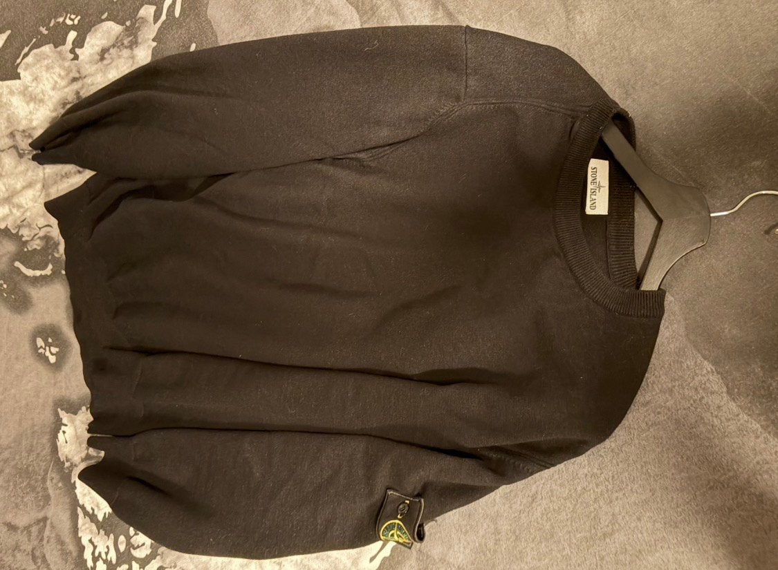 Stone Island trui zwart maat XL, Ophalen, Zo goed als nieuw, Maat 56/58 (XL), Zwart