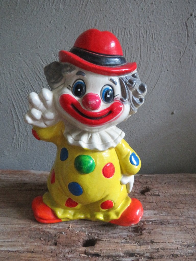 vintage clown spaarpot, Ophalen of Verzenden, Gebruikt, Metaal of Blik, Overige thema's