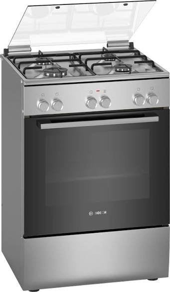 Bosch HXA090D50N Vrijstaand Gasfornuis met Oven, Ophalen, Gebruikt, 60 cm of meer, Grill