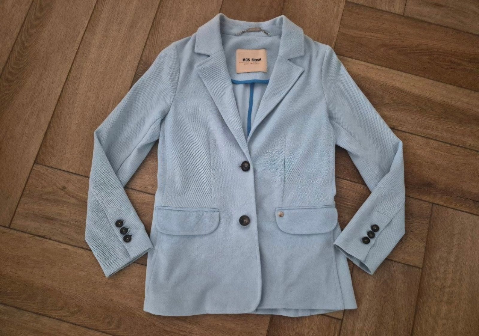 Prachtig lichtblauw colbert van Mos Mosh, maat S, Kleding | Dames, MOS MOSH, Blauw, Ophalen of Verzenden, Zo goed als nieuw