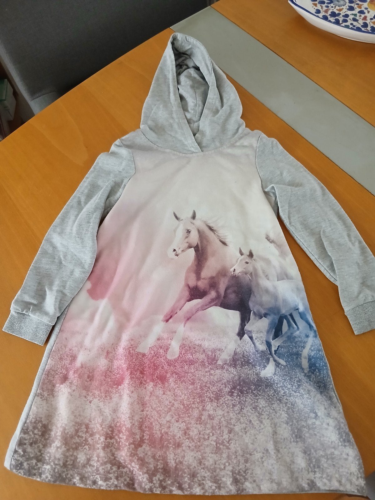 jurk maat 110/116. H en M. paardenprint, Gebruikt, Meisje, H&M, Ophalen of Verzenden