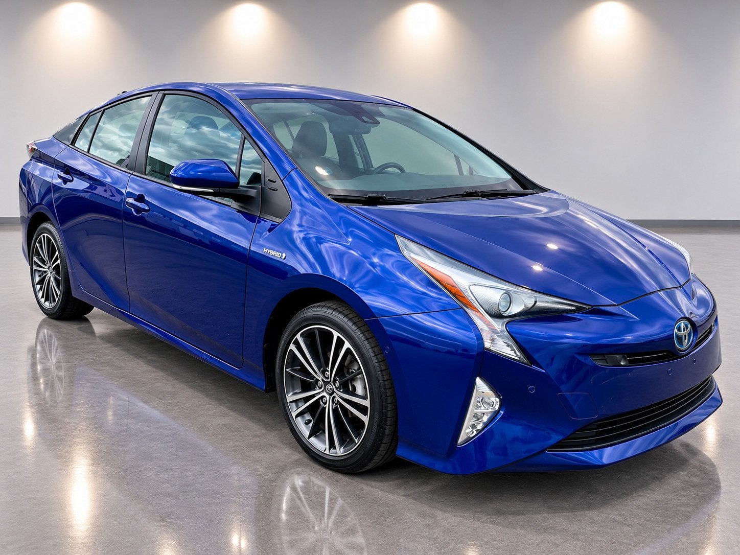 Toyota Prius 1.8 Executive Aut, Acc, Cam, Navi, Lmv, HU disp, Stof, Blauw, Bedrijf, Verwarmde buitenspiegels