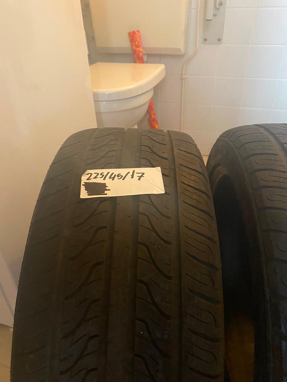 Zomerbanden 225/45/17, Auto-onderdelen, Banden en Velgen, Ophalen, Gebruikt, 17 inch, Band(en)