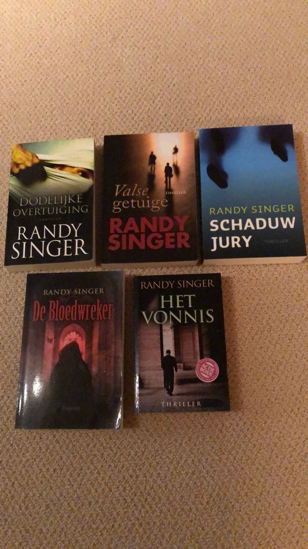5 boeken Randy Singer (thrillers), Boeken, Ophalen, Zo goed als nieuw