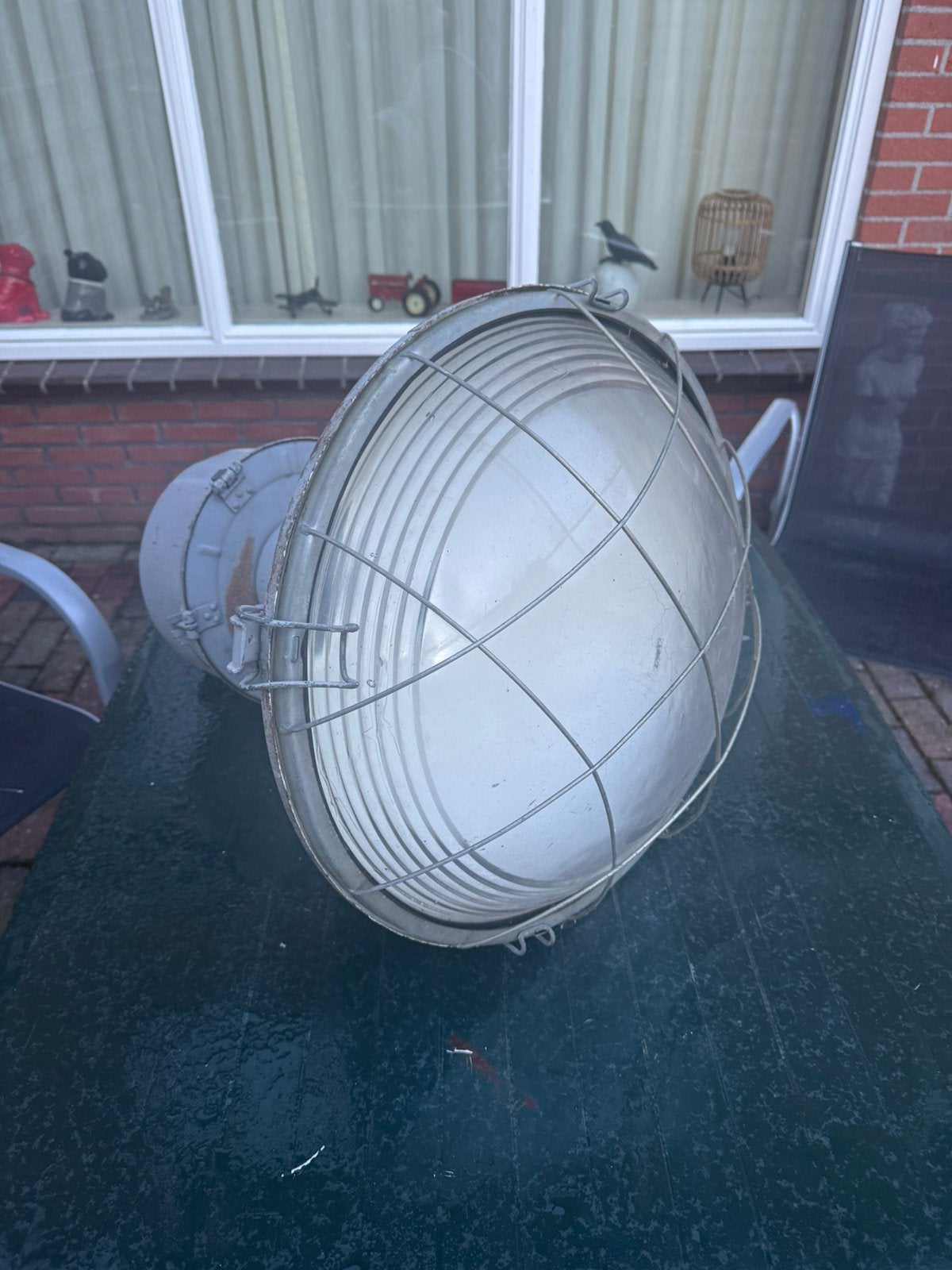Grote oude industrielamp, Tuin en Terras, Ophalen, Zo goed als nieuw, Netvoeding, Staande lamp