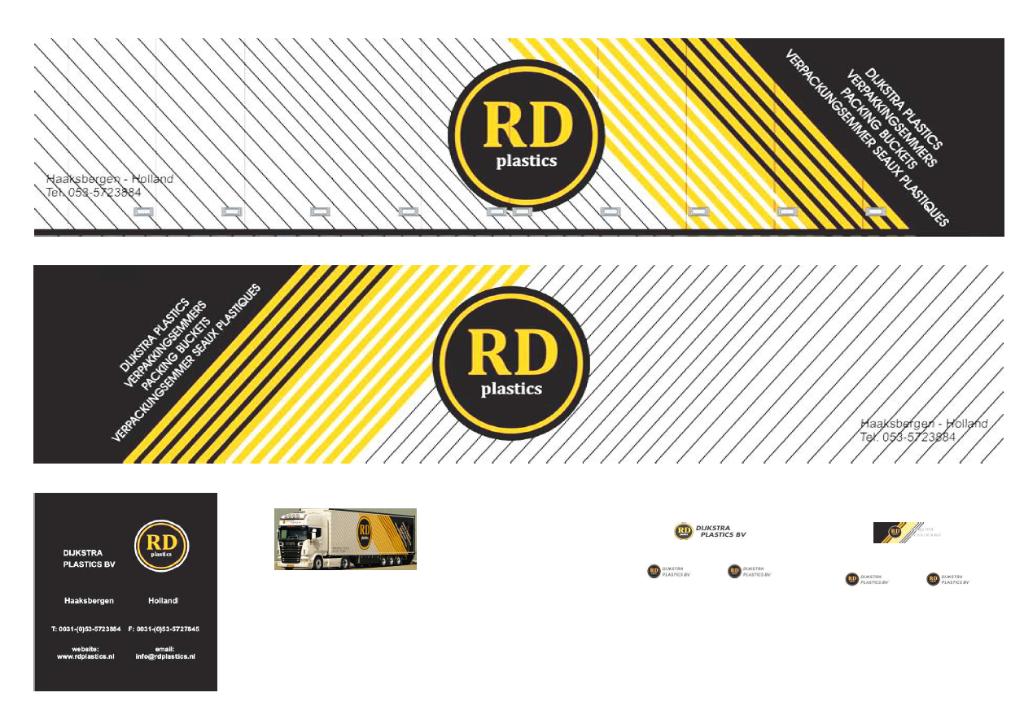 Vrachtauto decal 1:50 Dijkstra RD plastics Haaksbergen, Verzenden, Nieuw, Bus of Vrachtwagen, Overige merken