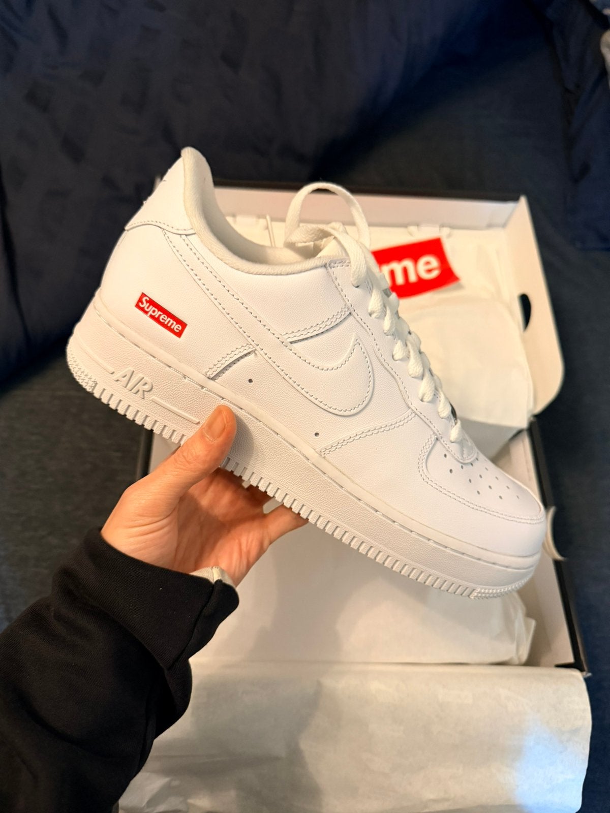 Te koop airforce 1 supreme, Ophalen of Verzenden, Zo goed als nieuw, Wit