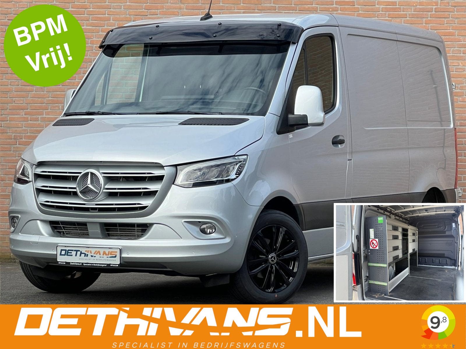 Mercedes-Benz Sprinter 314CDI 143PK 9G-Tronic / M-Bux / Dist, Stof, Gebruikt, Mercedes-Benz, Bedrijf