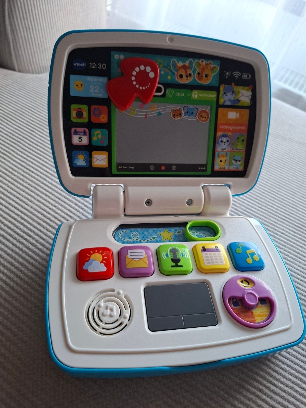 V-tech baby laptop met muziek, geluidjes en lichtjes, Ophalen, Zo goed als nieuw, 6 maanden tot 2 jaar