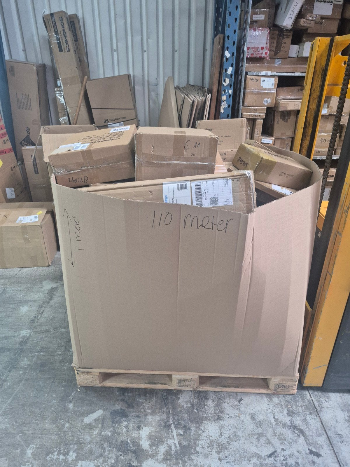 diverse retour goederen per pallet, Ophalen, Minder dan 40 cm, Doos, Minder dan 35 cm