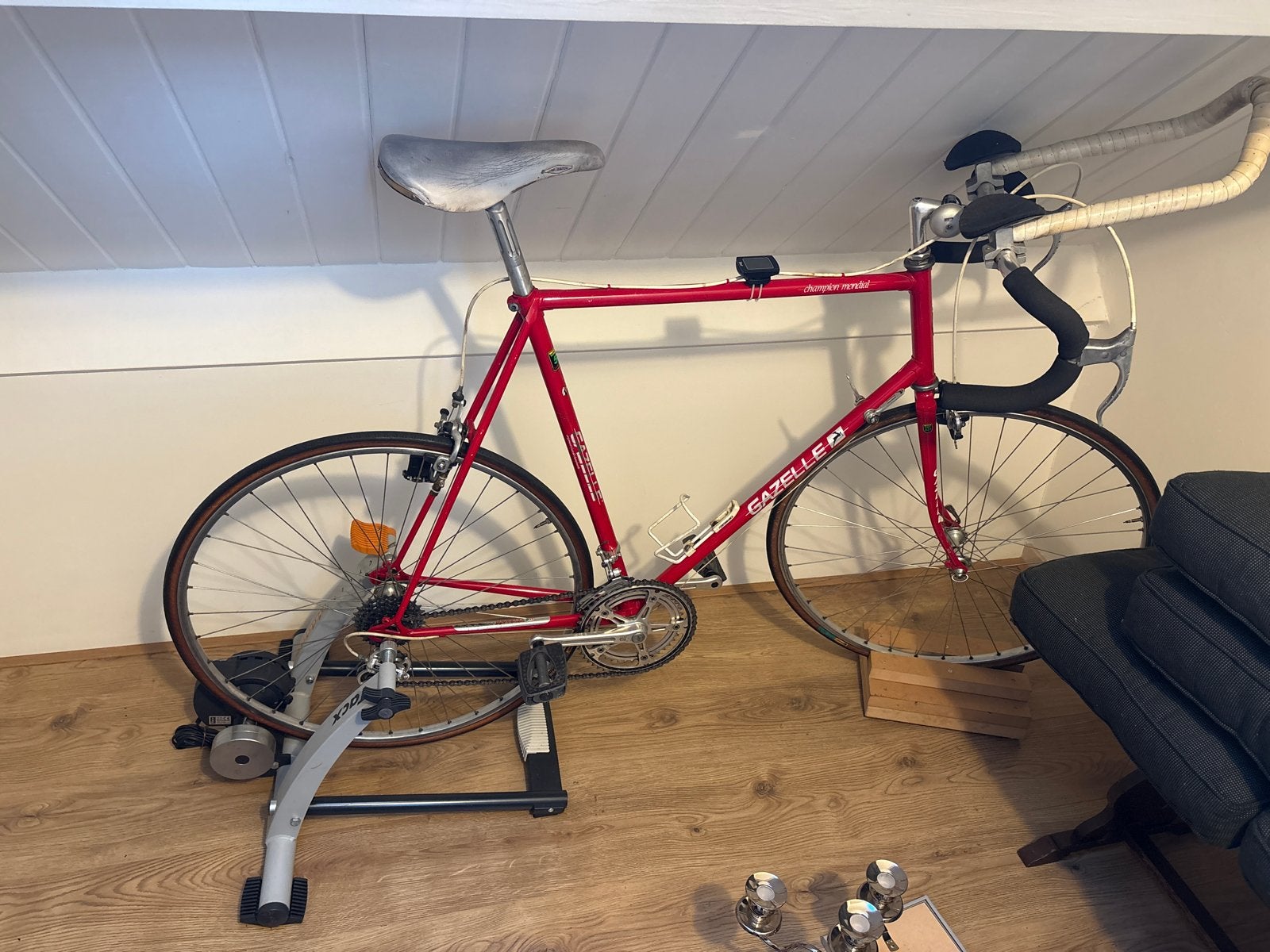 Vintage Gazelle racefiets - Rood, Fietsen en Brommers, Ophalen, 28 inch, Gebruikt, Gazelle