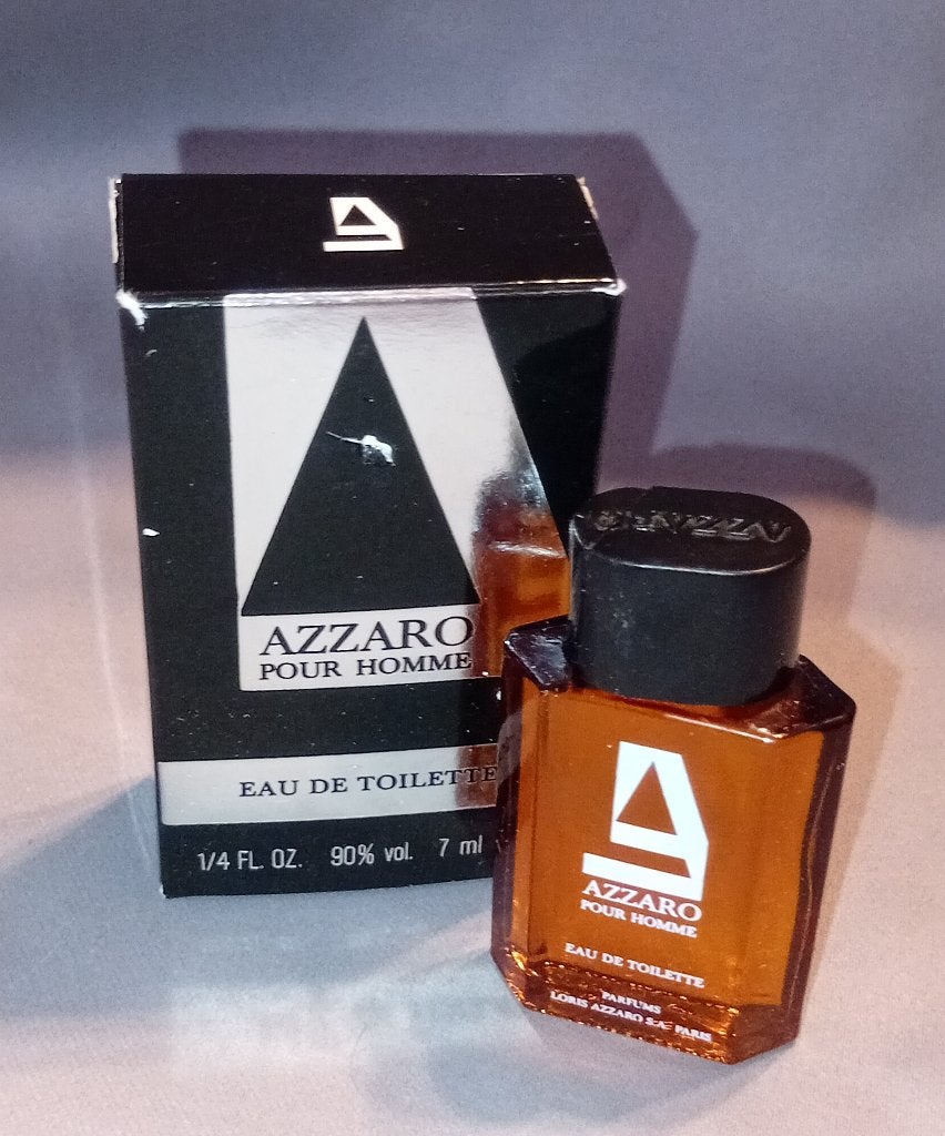 Volle parfum mini Azzaro pour homme + Doosje, Ophalen of Verzenden, Zo goed als nieuw, Miniatuur, Gevuld
