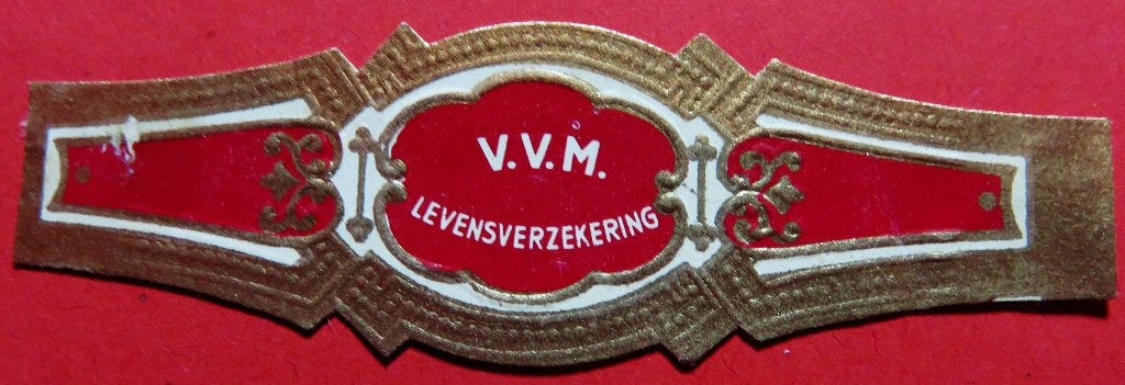 Sigarenbandje Reclamebandje VVM Levensverzekering, Verzenden, Gebruikt, Sigarenbandjes