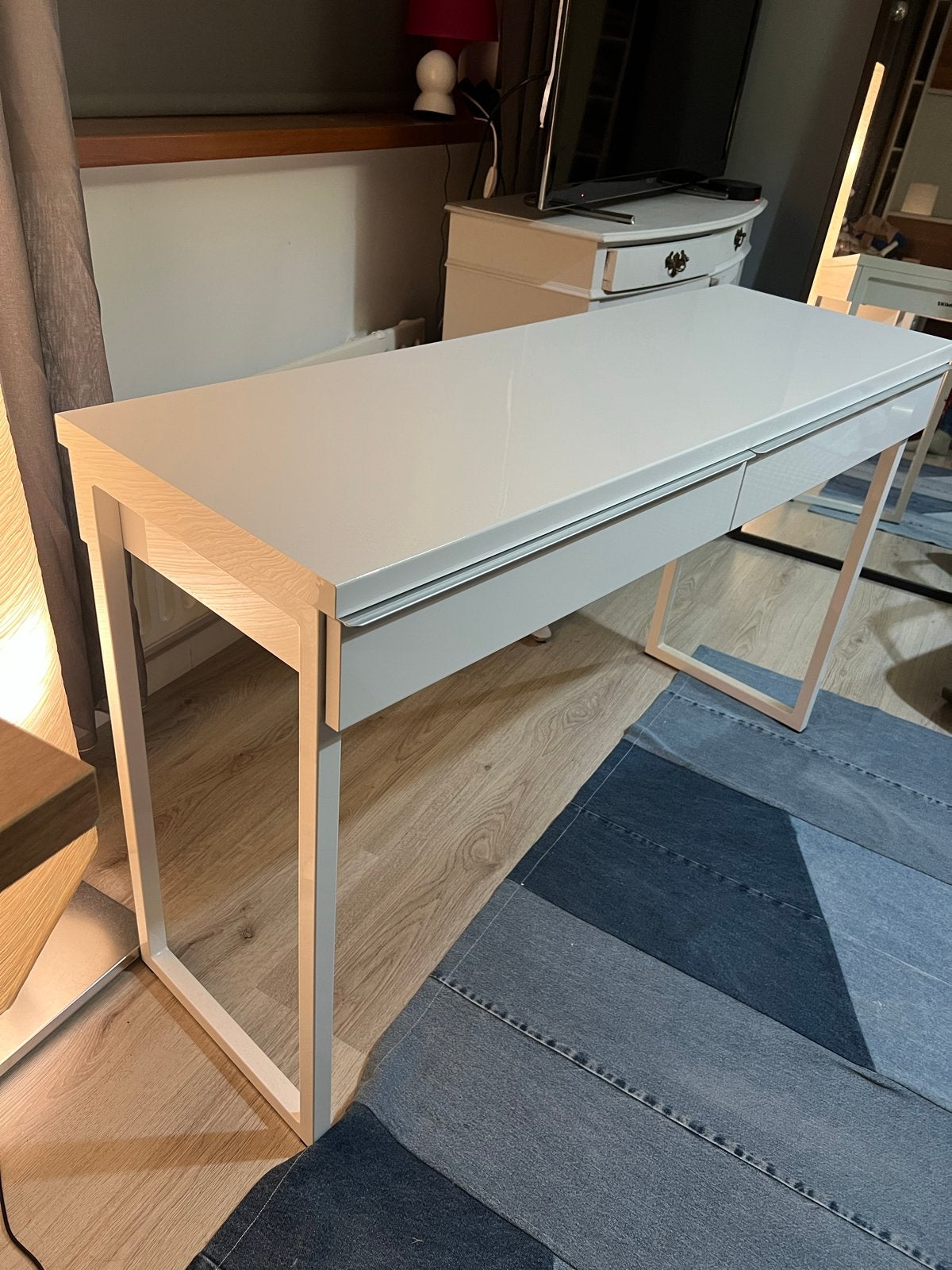 Ikea Kaptafel met lades - Zo goed als nieuw, Huis en Inrichting, Ophalen, 100 tot 150 cm, Zo goed als nieuw, Minder dan 100 cm