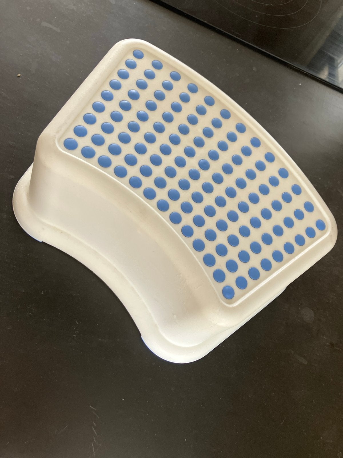 Kinderopstapje - Wit met blauwe antislip, Ophalen, Gebruikt